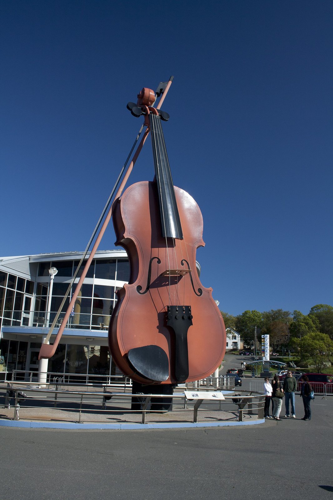 The Big Fiddle, a giant sculpture of a fiddle, on the Sydney waterfront