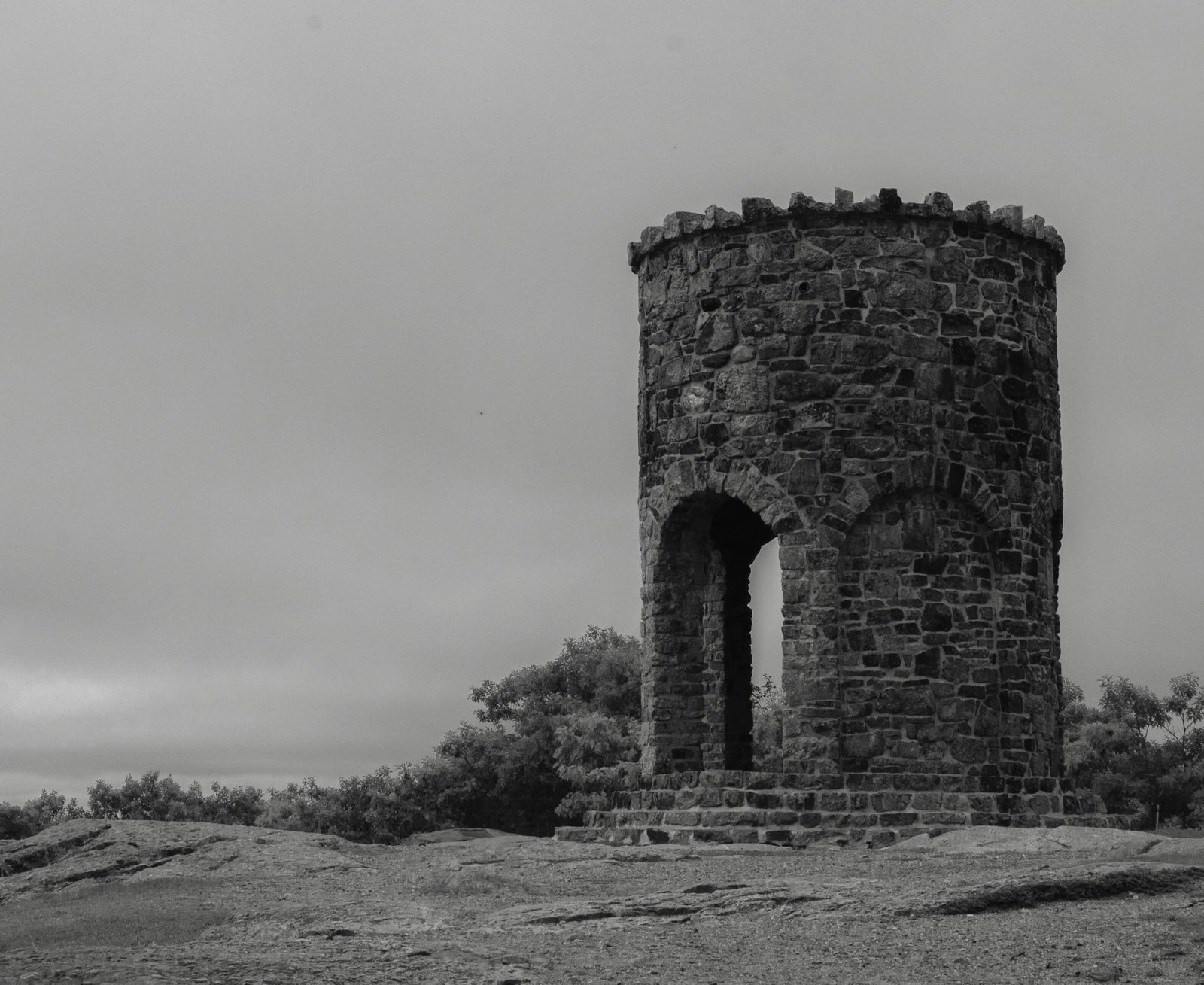 The stone memorial tower at the summit of Mount Battie